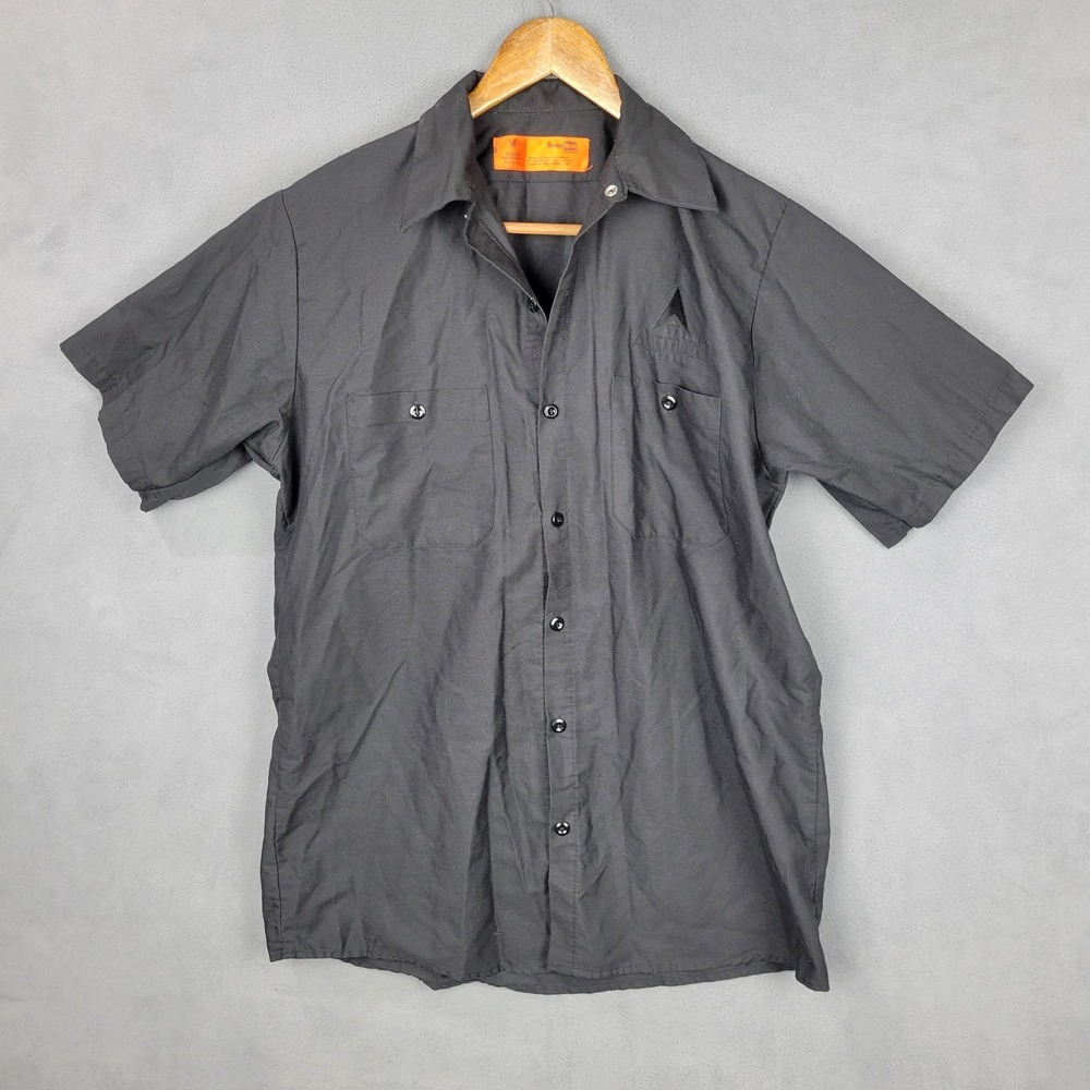 CornerStone Work Shirt Mens Medium Charcoal‎ Cotton Industrial Wrinkle Resistant